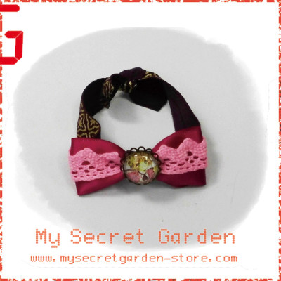 Cardcaptor Sakura カードキャプターさくら Sakura Kinomoto Anime Cabochon Hair Bows Hair Ties Bobbles Bracelet / Hair Clip #2